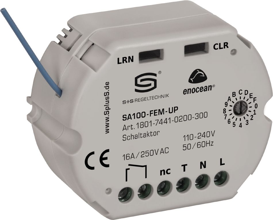 SA100-FEM-UP Récepteur radio EnOcean, actionneur-commutateur à 1 canal