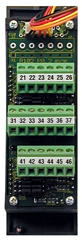 RSL3032 Module avec 1 commutateur 2 positions (en partie basse) et 6 LED (3 en partie basse et 3 en partie haute)