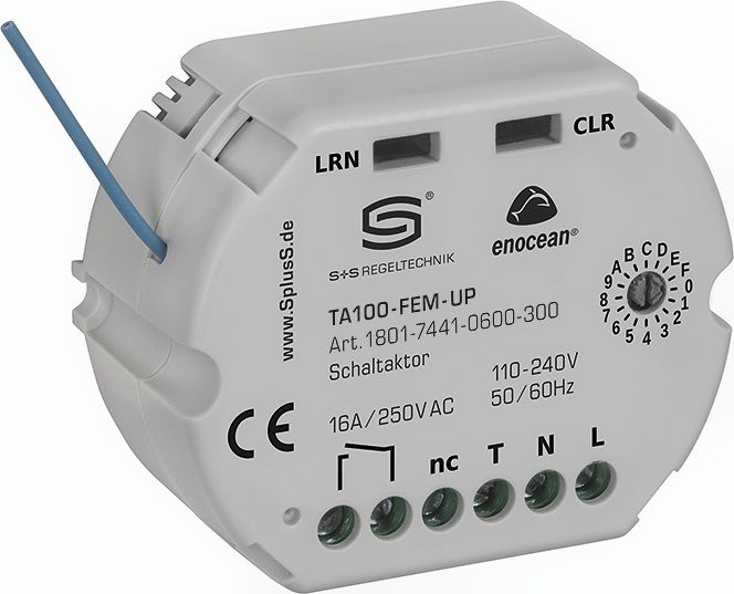 TA100-FEM-UP Récepteur radio EnOcean, actionneur de thermostat à 1 canal